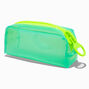 Mint Neon Colorblock Pencil Case,