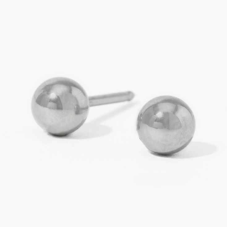 Stainless Steel 4mm Ball Studs Ear Piercing Kit with Ear Care Solution ...
