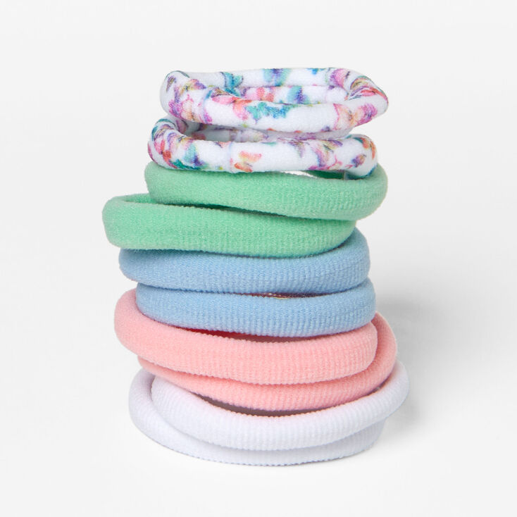 Claire&#39;s Club Pastel Butterfly Rolled Hair Ties - 10 Pack,