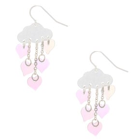Holographic Sequin Cloud Glitter Drop Earrings,