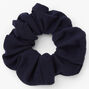 Medium Ribbed Hair Scrunchie - Navy,