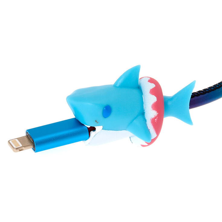 Prot&egrave;ge-c&acirc;ble petit animal requin bleu,