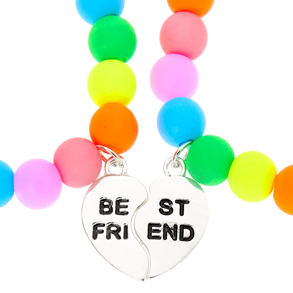 Rainbow Bead Stretch Friendship Bracelets - 2 Pack,