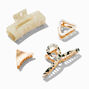 Gold &amp; Ivory Mixed Hair Claws - 4 Pack,