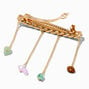 Gold-tone Stone Dangle Hair Clip,