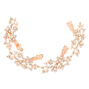 Rose Gold-tone Rhinestone Flower Hair Swag,