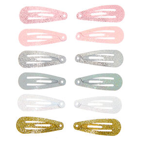 Claire&#39;s Club Glitter Mini Snap Hair Clips - 12 Pack,