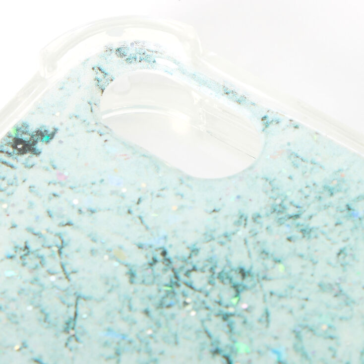 Mint Glitter Marble Protective Phone Case - Fits iPhone 5/5S,