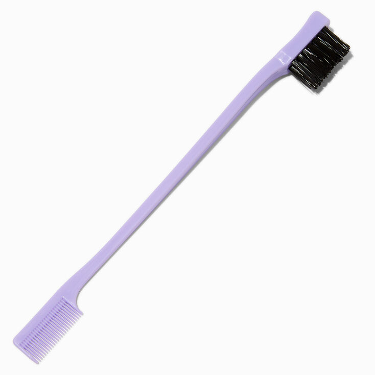 Purple Dual-Ended Edge &amp; Smoothing Hair Brush,