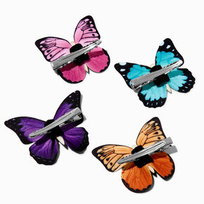 Barrettes papillon &agrave; paillettes - Lot de 4,