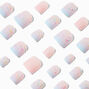 Blue Ombr&eacute; Glitter Square Press On Vegan Faux Nail Set - 24 Pack,