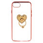 Coque de portable avec anneau de support en forme de c&oelig;ur - Compatible avec iPhone 6/7/8 Plus,