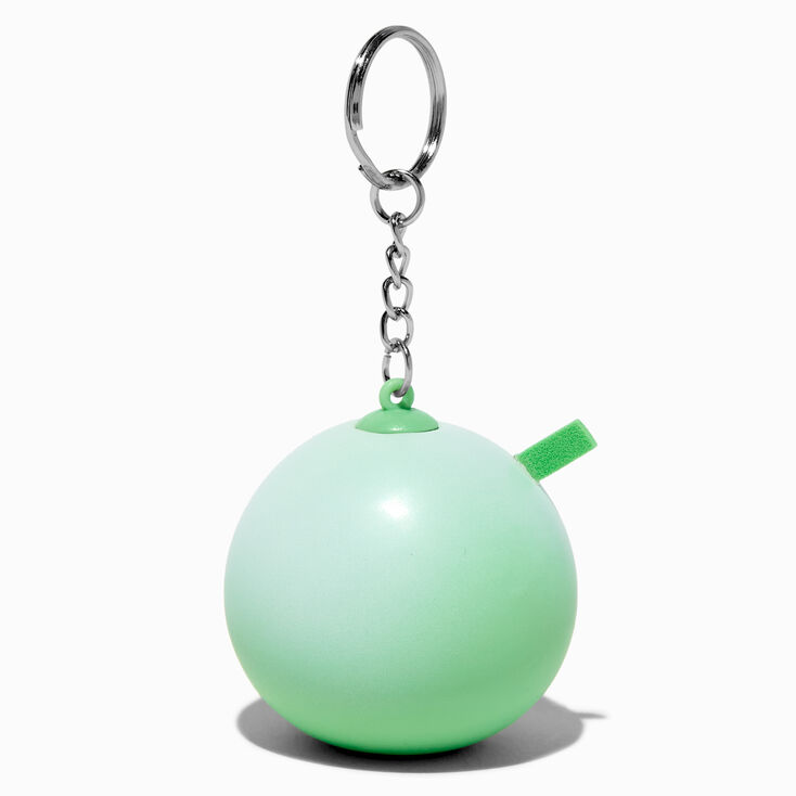 Green Bubble Tea Stress Ball Keychain,
