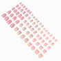 Pink Gem Mixed Press On Vegan Faux Nail Set - 3 Pack,