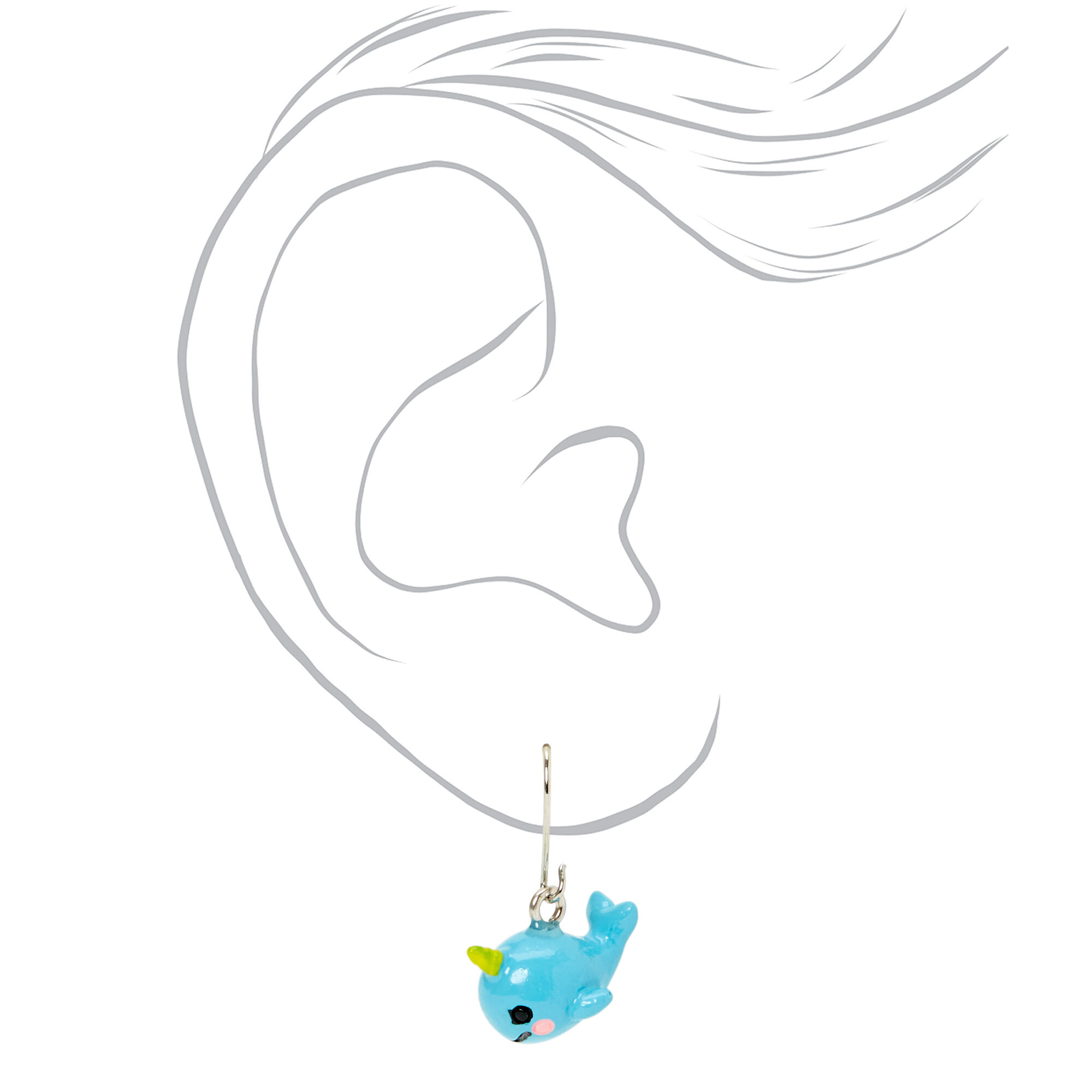Narwhal earrings claire's 2025