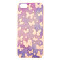 Coque de portable motif papillon couleur dor&eacute; rose - Compatible avec iPhone 5/5S/5SE,