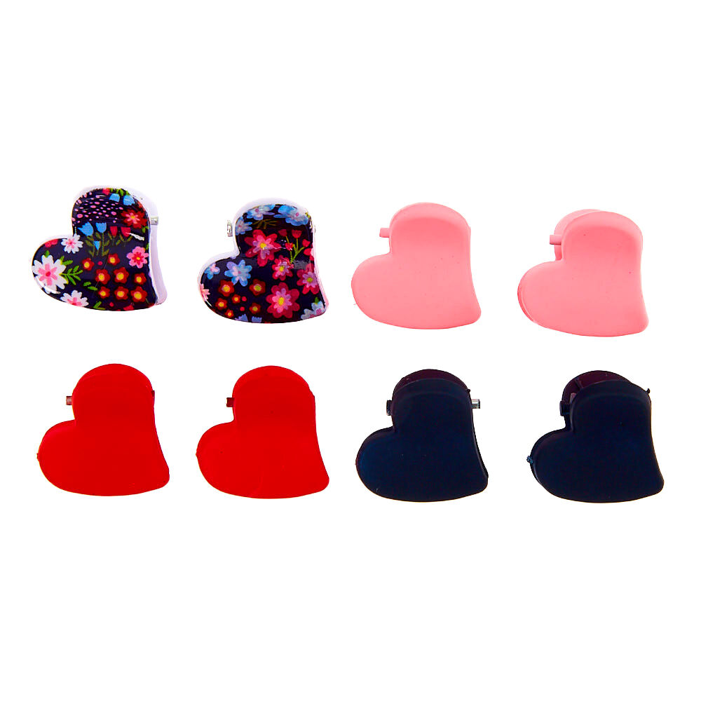 Pinces à cheveux cœur mates Club Claire's - Lot de 8,