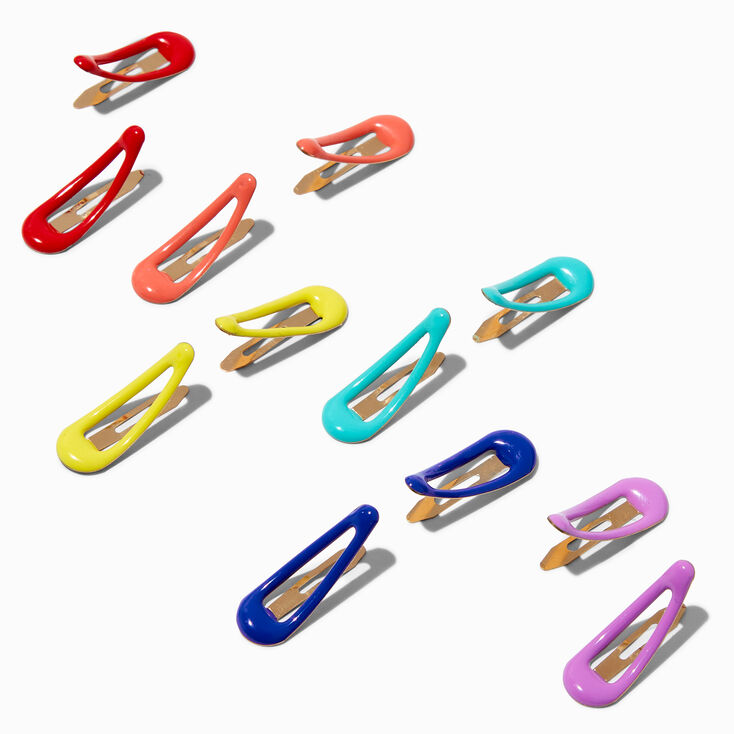 Lot de 12&nbsp;barrettes clic clac arc-en-ciel Claire&rsquo;s Club,