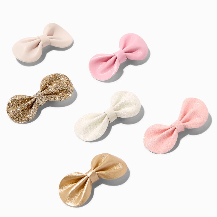 Claire&#39;s Club Fairy Round Hair Bow Clips - 6 Pack,