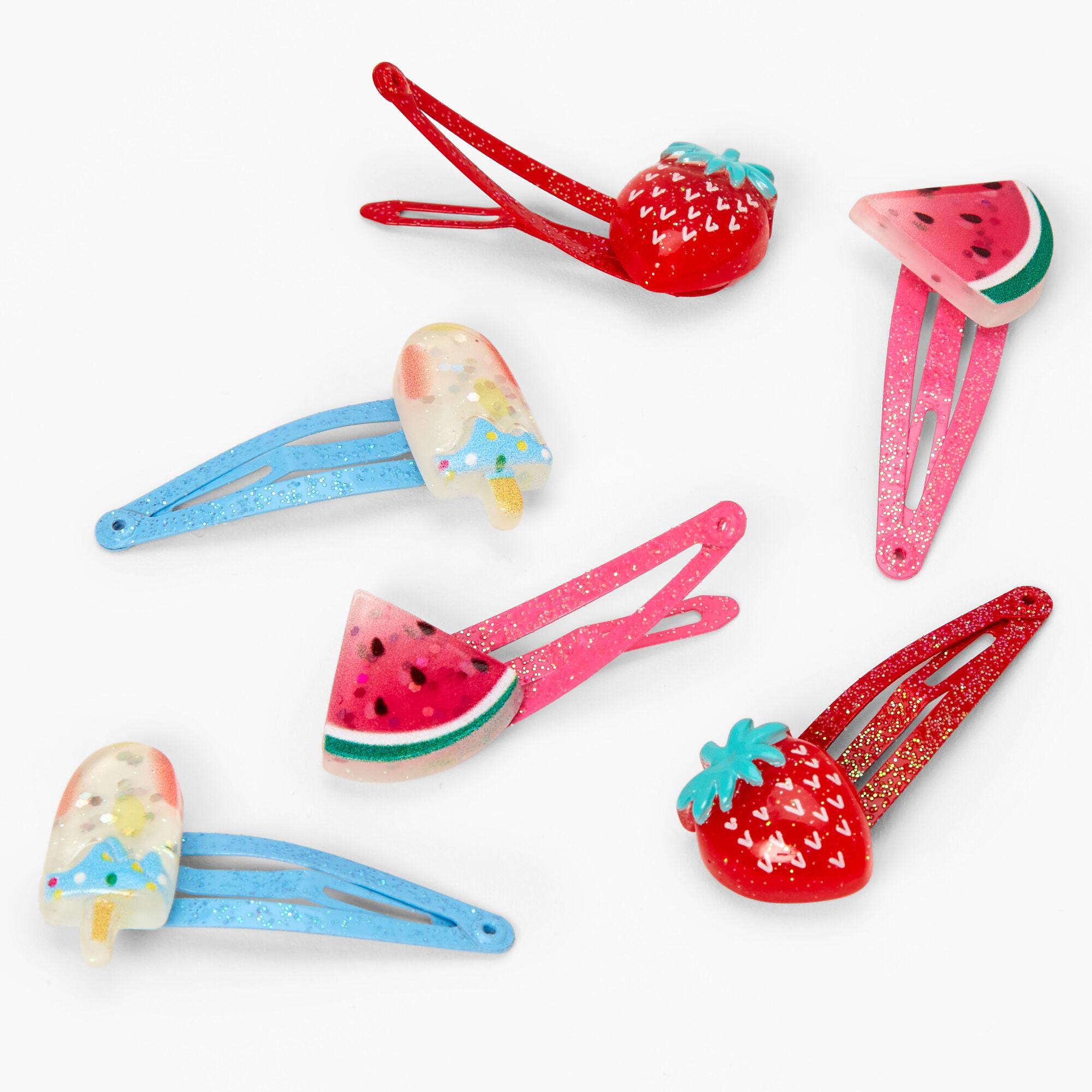 View Claires Club Summer Fruits Snap Hair Clips 6 Pack information