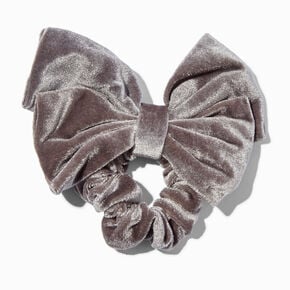 Orchid Gray Medium Velvet Hair Scrunchie,