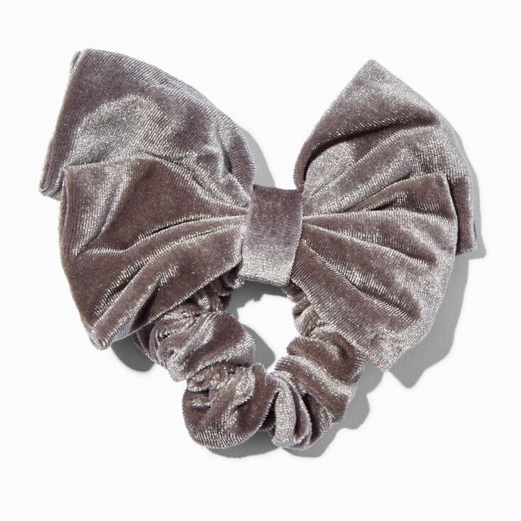 Orchid Gray Medium Velvet Hair Scrunchie,