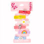 Barrettes &agrave; cheveux avec noeud ruban breloque pastel d&#39;&eacute;t&eacute; scintillantes pour enfants,