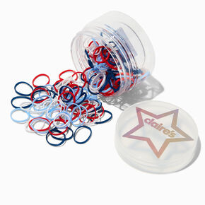Red, White, &amp; Blue Star No More Snag Hair Ties - 150 Pack,