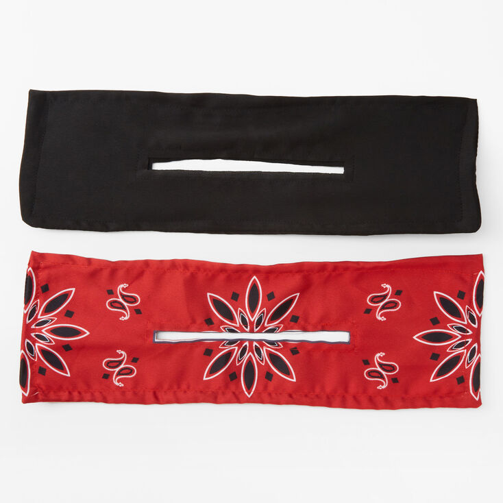 Accessoire pour chignon en tissu bandana noir - Lot de 2,