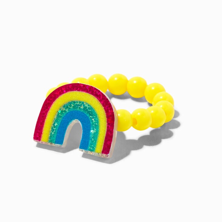 Claire&#39;s Club Critter Charm Beaded Stretch Rings - 5 Pack,