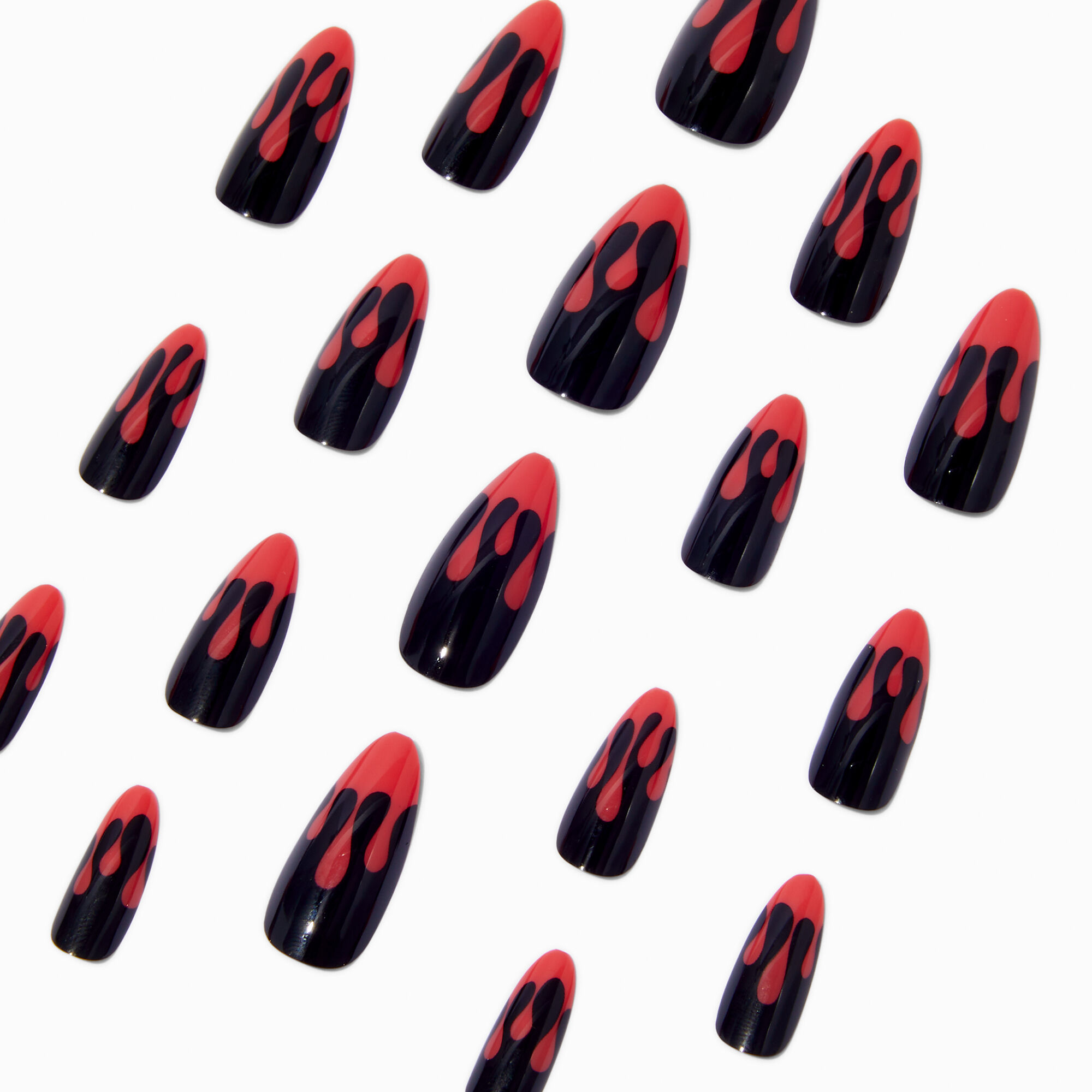 Blood Drip Halloween Stiletto Press On Faux Nail Set - 24 Pack,
