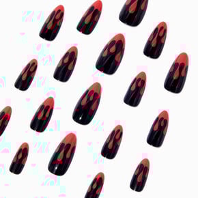 Blood Drip Halloween Stiletto Press On Faux Nail Set - 24 Pack,