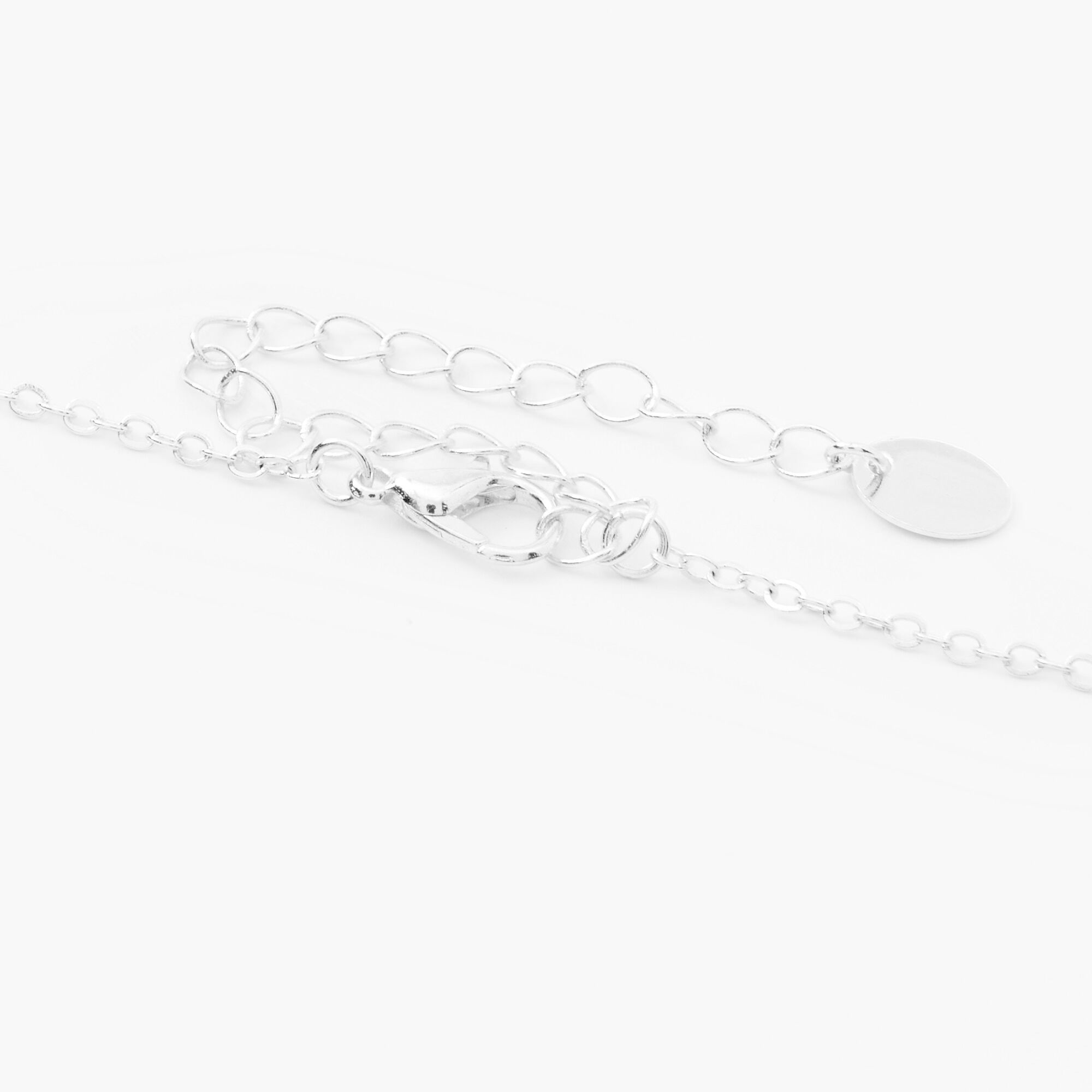 Silver Ridge Initial Pendant Necklace - E,