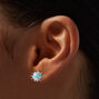 Clous d&#39;oreilles &agrave; pointes style rave bleu clair,