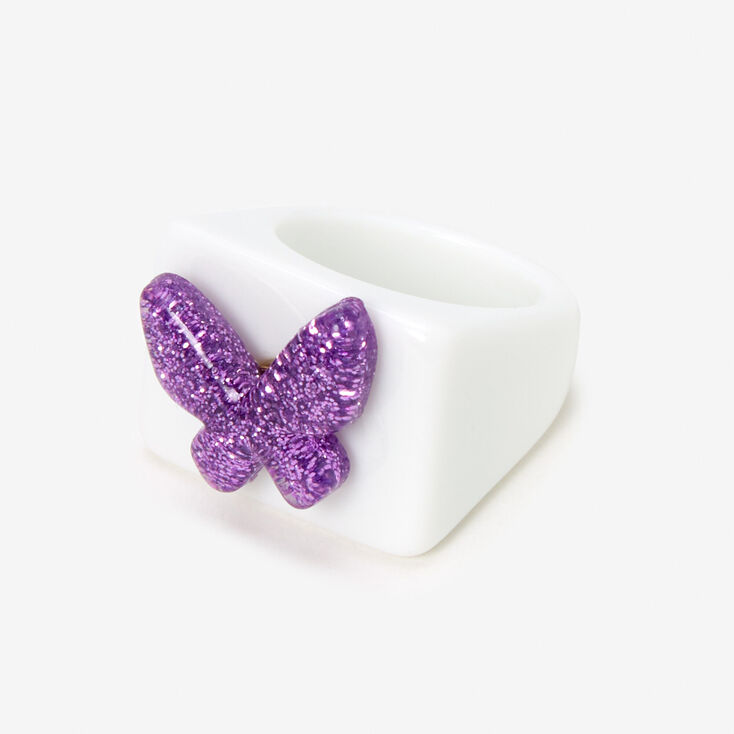 Purple Butterfly Fidget Resin Ring,