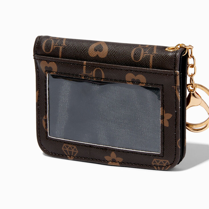 Brown &amp; Black Status Icons Mini Snap Wallet,