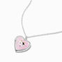 Cow Heart Locket Pendant Necklace,