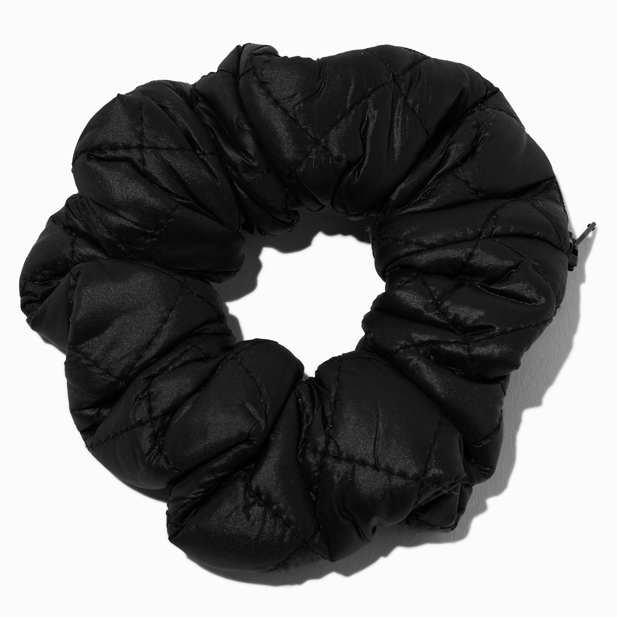 Black Zipper Athletic Hair Scrunchie,