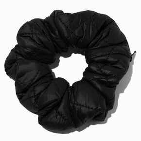 Black Zipper Athletic Hair Scrunchie,