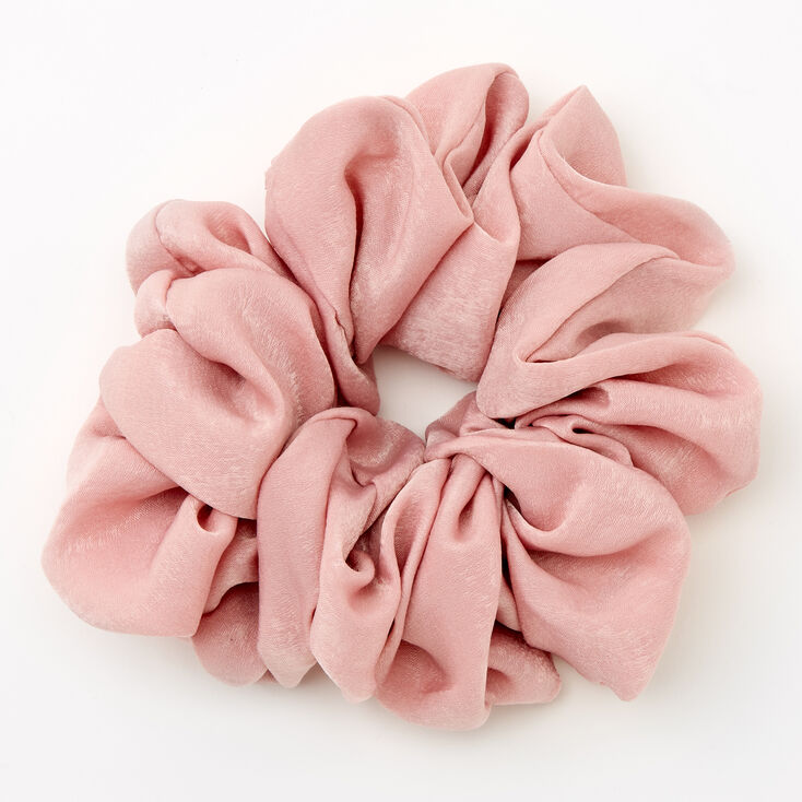 Claire's Grand chouchou satiné - Rose tendre