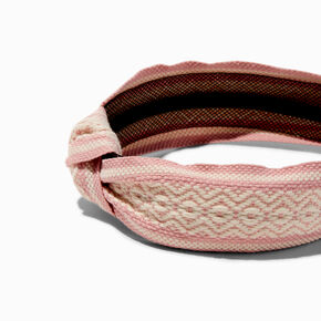 Blush Pink Woven Tribal Headband ,