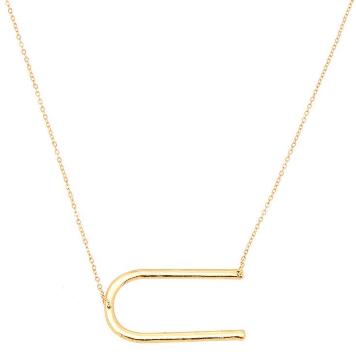 Claire's Collier à pendentif initiale oversize – U