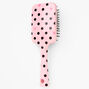 Brosse &agrave; cheveux plate &agrave; pois c&oelig;ur - Rose,