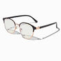 Solar Blue Light Reducing Rose Gold &amp; Black Clear Lens Frames,