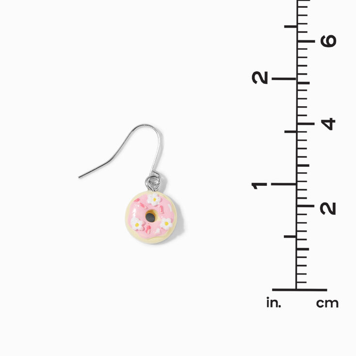Pink Sparkle Donut 0.5&quot; Drop Earrings ,