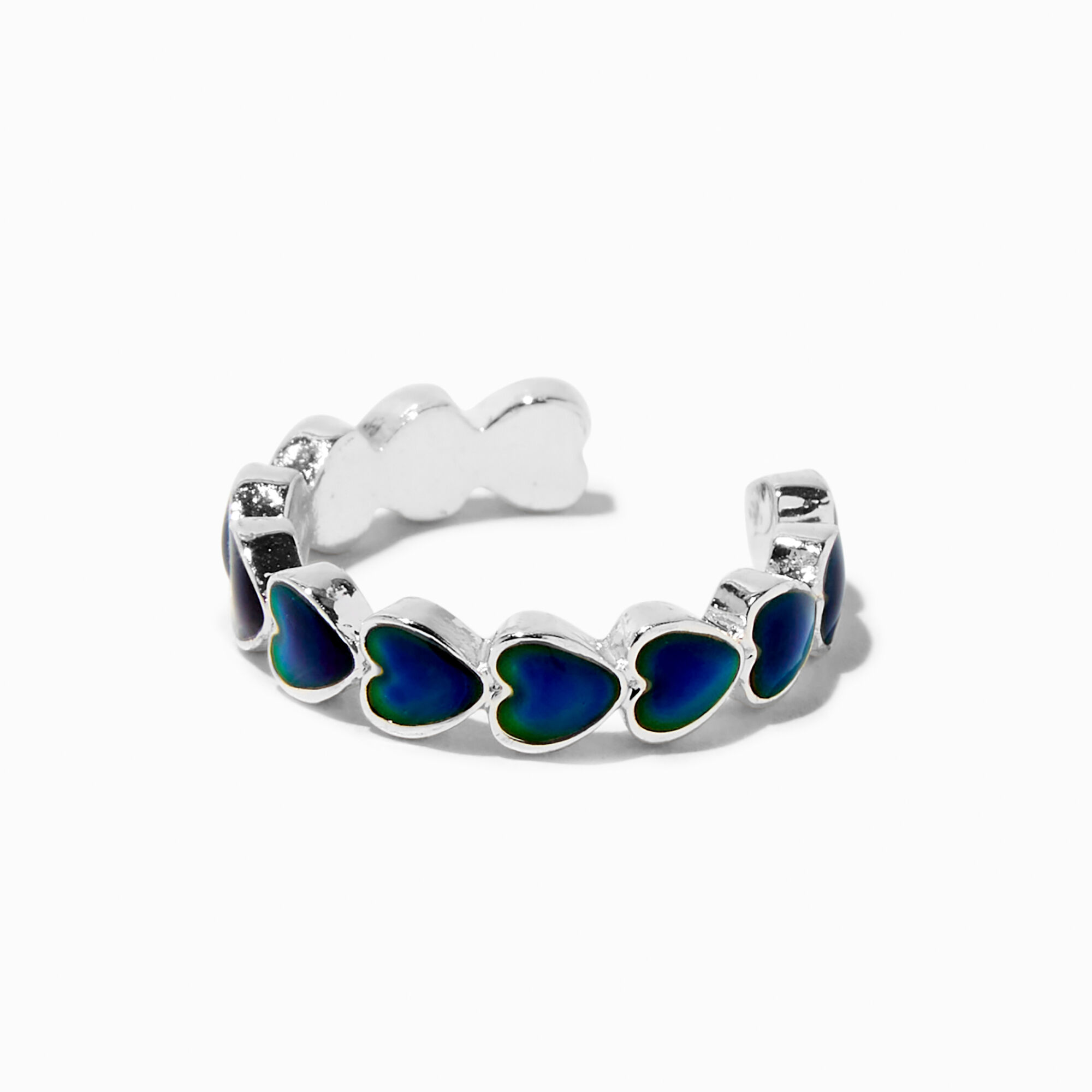 Silver-tone Heart Band Mood Ring | Claire's US Silver-tone Heart Band Mood Ring | Claire's US