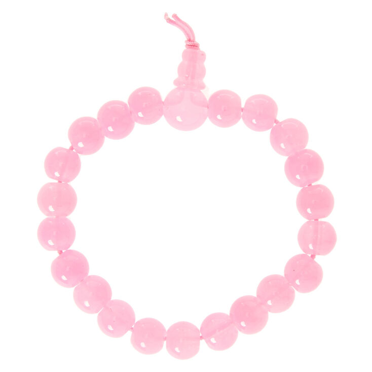 Pink Karma Bead Bracelet | Claire's US
