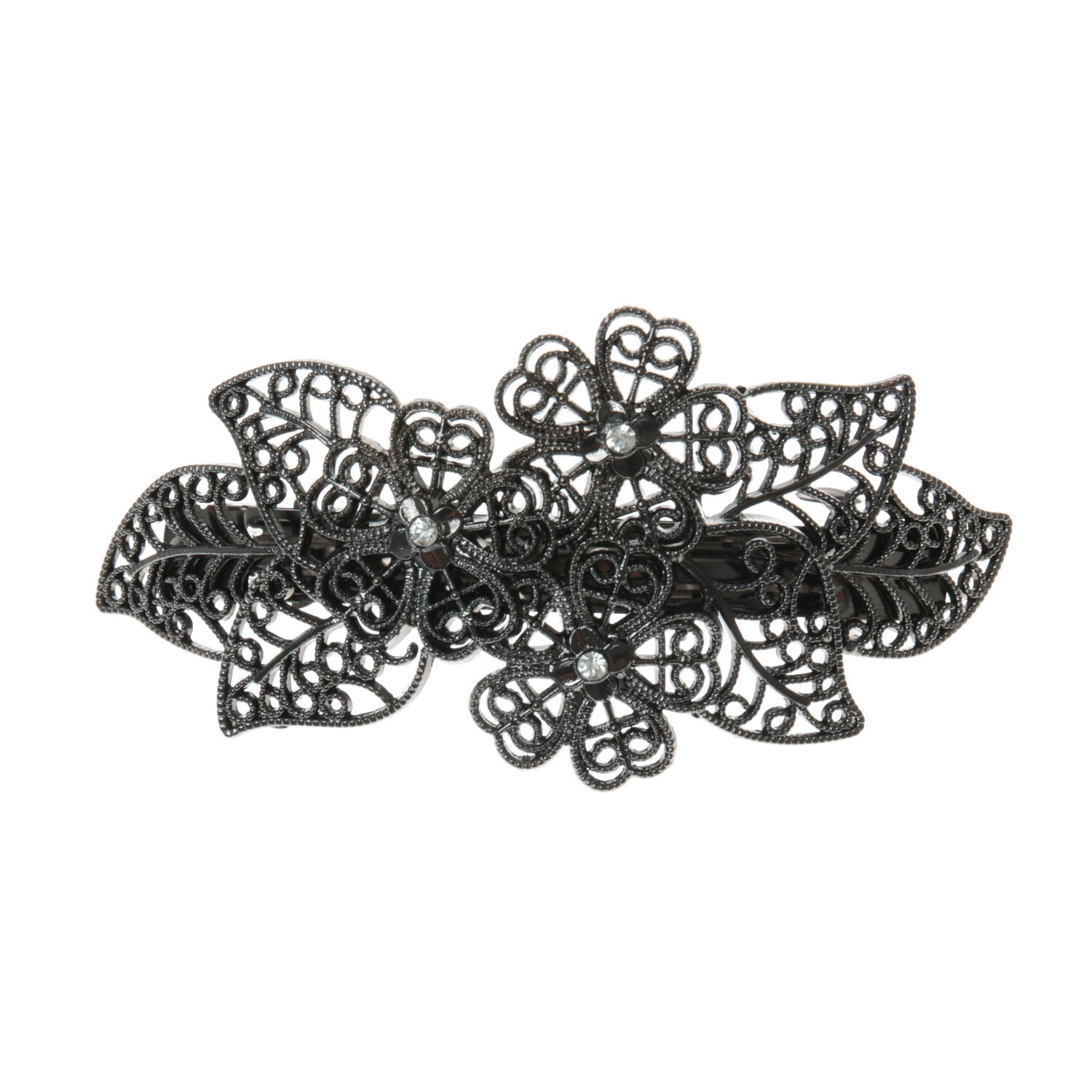 Barrette à motif avec strass,
