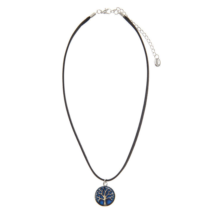 Collier &agrave; pendentif de pierre d&#39;imitation d&#39;humeur en forme d&#39;arbre,