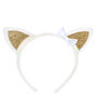 Claire&#39;s Club Cat Ears Headband - White,